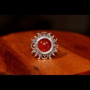 Carnelian Sterling Silver Ring